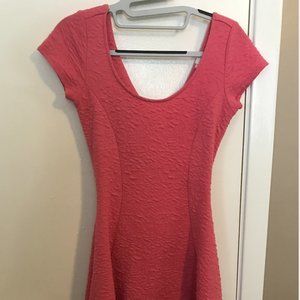 Coral Pink Cross Back Dress